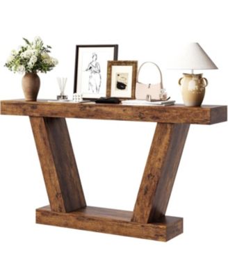 63" Long Console Table, Wooden Sofa Narrow Entryway Table for Hallway, Behind The Couch, Accent Table for Living Room