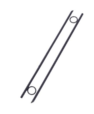 12pcs 3 Eighths x 18 Inch Steel Rebar Stakes with 1 Inch Loops Heavy Duty Angled Ends Ground Stakes for Tents Canopies Campsites