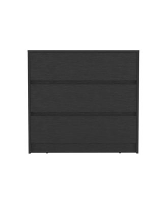 Three Drawer Dresser Modern Wengue Finish Compact Storage Organizer 4.1 inch H 12 inch W for Home Bedroom