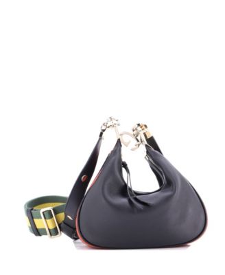 Small Attache Shoulder Bag Leather