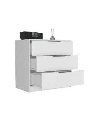 3 Drawer Contemporary Dresser Sturdy Cabinet for Living Room Home Furniture with Spacious Drawers Easy Assembly