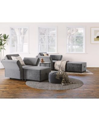 Sectional Sofa, U Shape Sectional Couch, 5 Person Sectional Sofa with Double Chaise Longue for Living Room Furniture