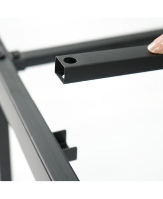 Heavy Duty Metal Bed Frame with Support Slats Foundation