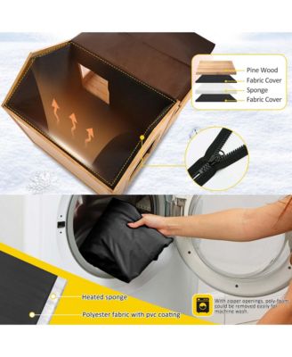 60" Large Outdoor Dog Kennel – Insulated Waterproof House with Porch, Asphalt Roof & Elevated Floor, for Medium & Large Dogs