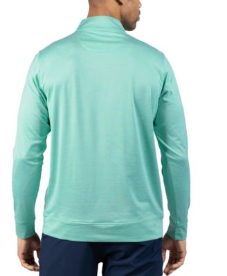 Men's Melange Mesh Performance QZip Sweaters
