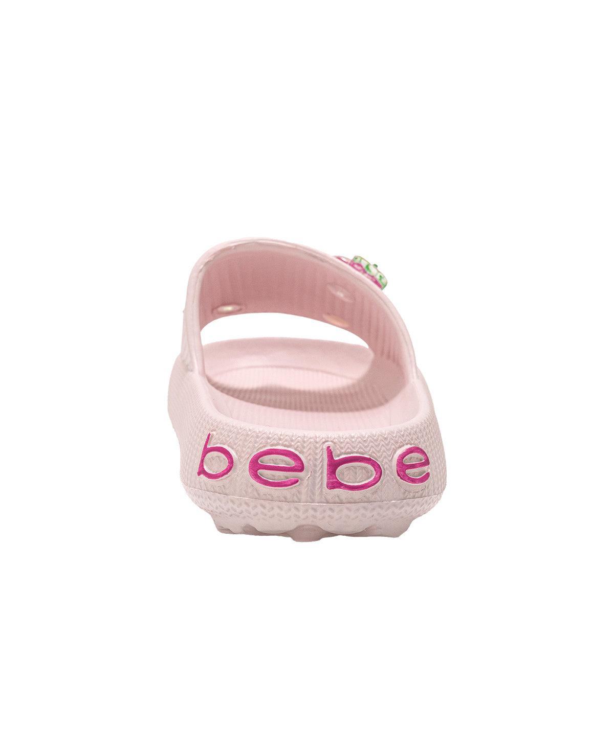 Bebe Little Girls Girls Eva Slide – Lightweight Comfy Slide Sandals with Fruit Charms