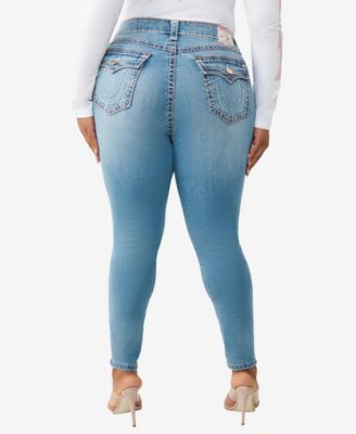 Plus Size Jennie Mid-Rise Skinny Super T Flap Jeans