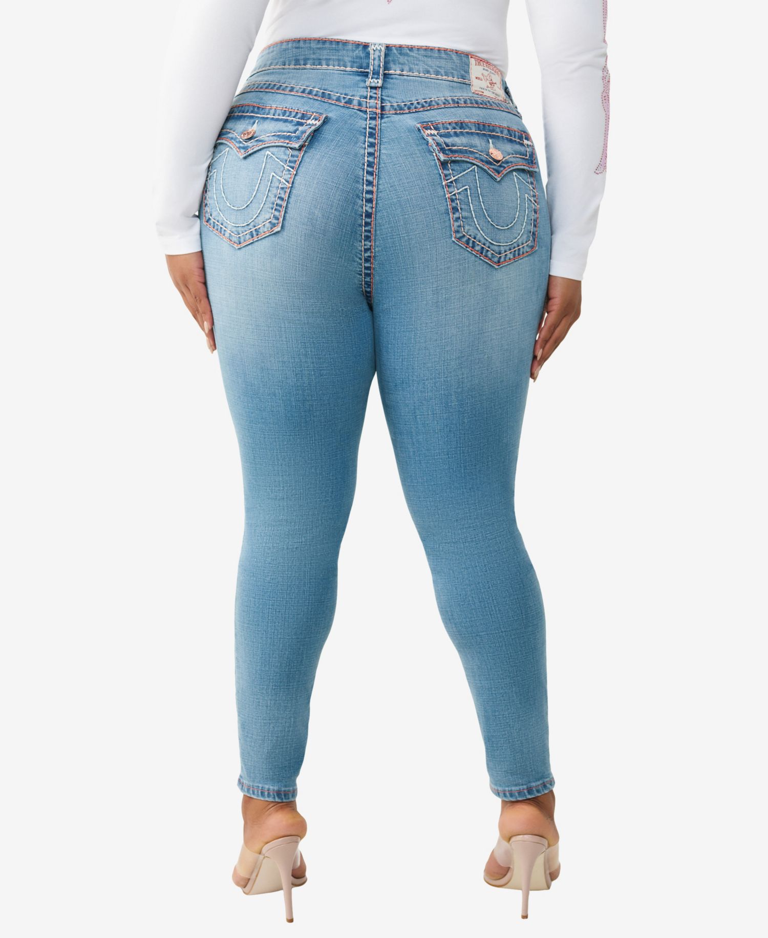 Plus Size Jennie Mid-Rise Skinny Super T Flap Jeans