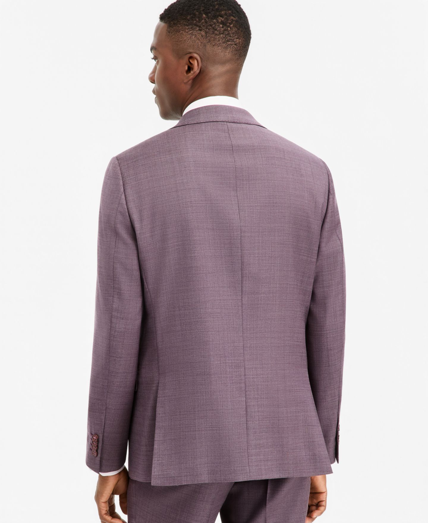 Мужская куртка Ted by Ted Baker Modern-Fit Purple Solid Suit Separate, цвет: Фиолетовый — фото 4