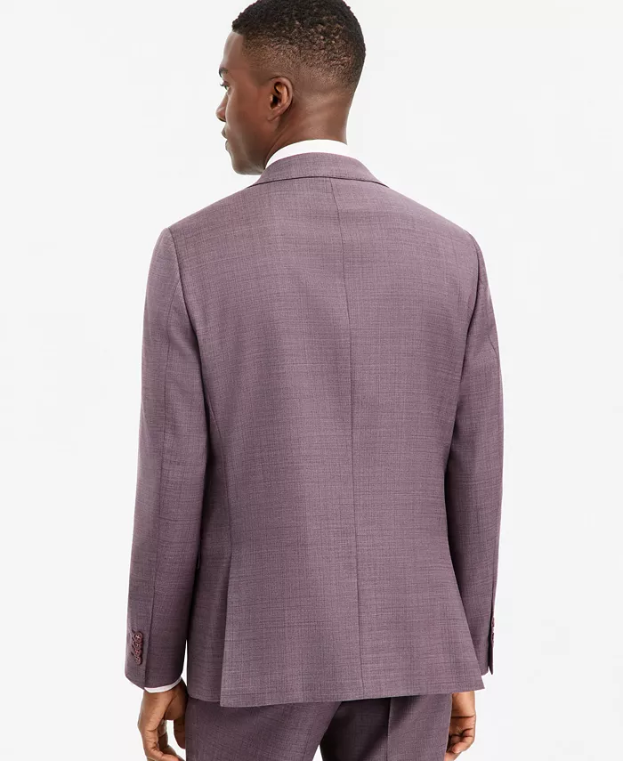 Men's Modern-Fit Purple Solid Suit Separate Jacket - thumbnail 4
