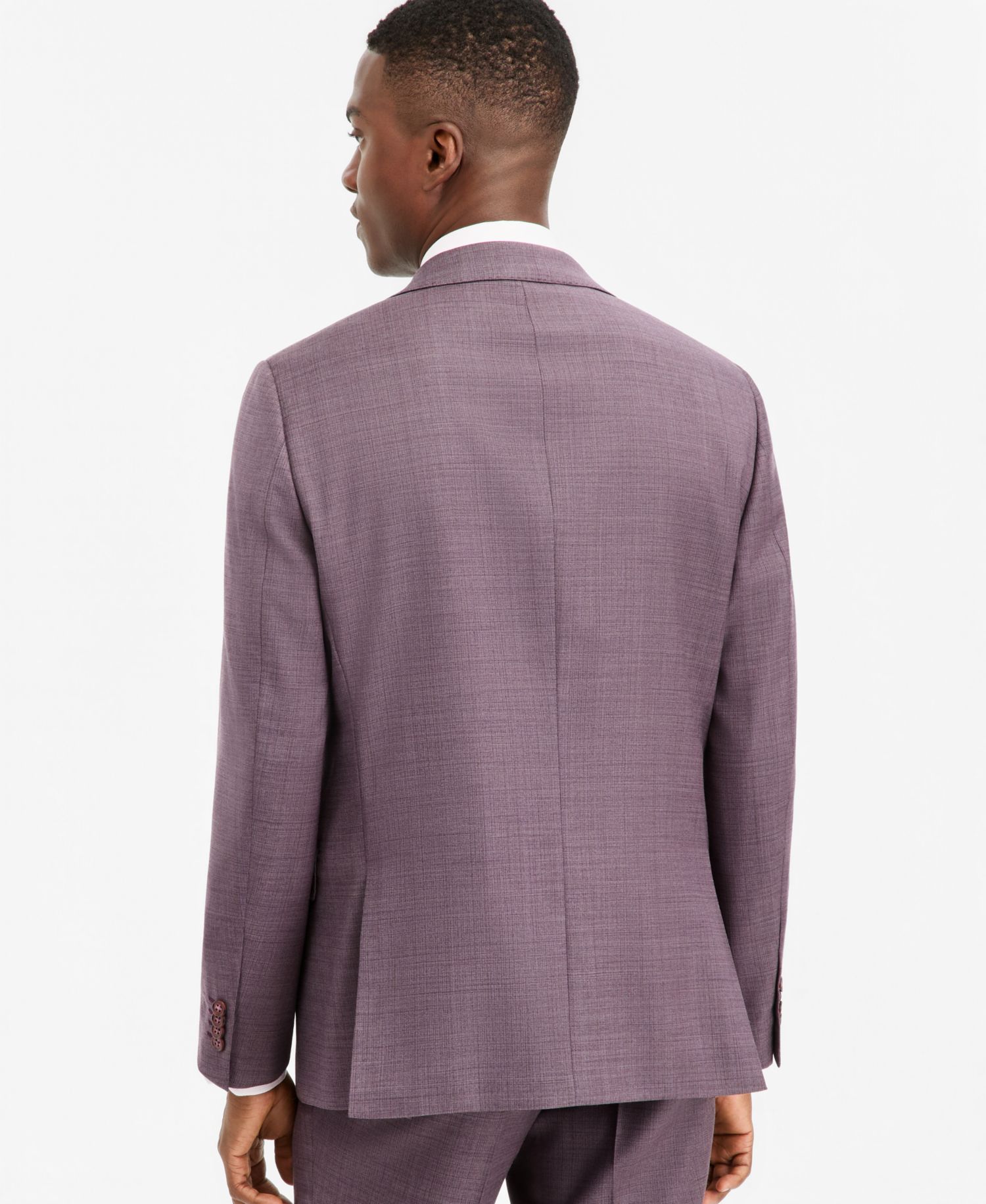 Men's Modern-Fit Purple Solid Suit Separate Jacket