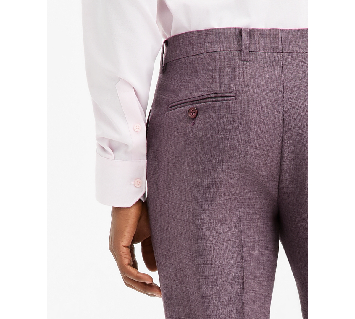 Ted by Baker Men's Modern-Fit Purple Solid Suit Separate Pants