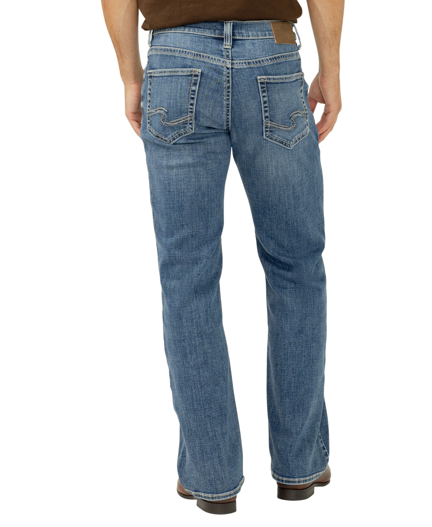 Мужские джинсы Silver Jeans Co. Zac Relaxed-Fit Straight-Leg Jean, цвет: Lisbon — фото 4