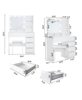 Versatile Neutral Nightstand with 2 Drawers Modern Bedroom Furniture Bedside End Table