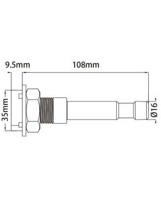 Strut Channel Adapter with 5/8" Baby Pin