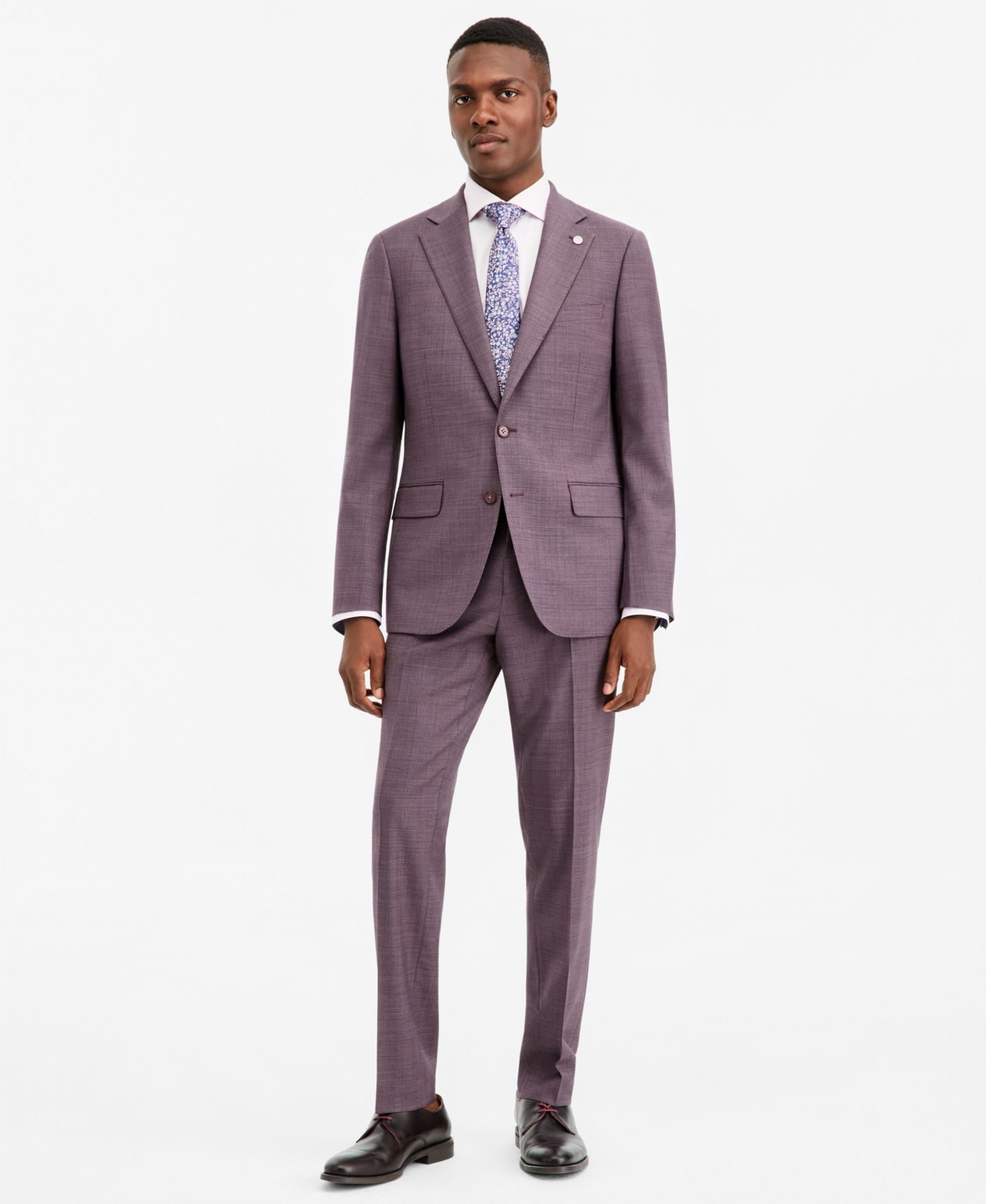 Мужские комплекты Ted Baker Modern-Fit Purple Solid Suit Separates, цвет: Фиолетовый — фото 1