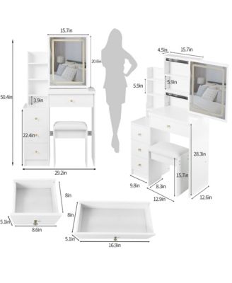 Elegant Modern Wooden Nightstand with 2 Drawers Finish Bedside Table for Bedroom Living Room