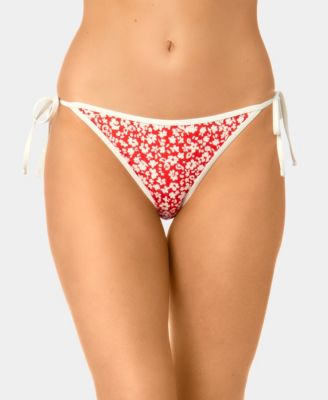 Women's Garden Ditsy Wide Rib Side-Tie Swim Bottoms