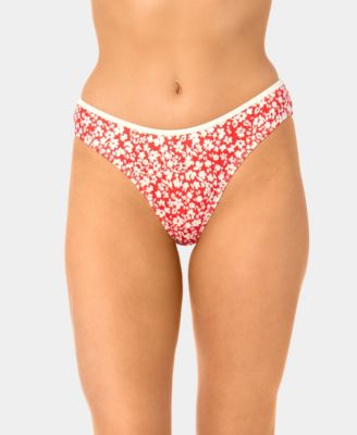Women's Garden Ditsy Wide Rib High-Leg Swim Bottoms