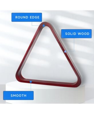 Solid Wood 8 Ball Triangle and 9 Ball Diamond Pool Ball Racks for 2 1/4" Balls