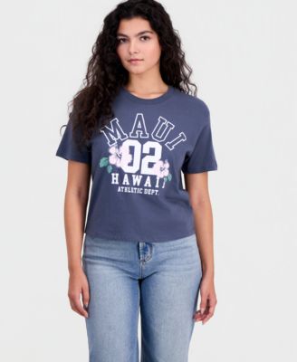 Juniors' Maui Graphic Cotton T-Shirt