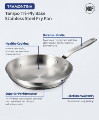 Tempo Tri-Ply Base Stainless Steel 10" Frying Pan