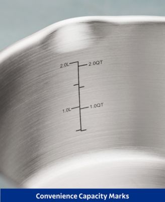 Tempo Tri-Ply Base Stainless Steel 7-Pc. Cookware Set with Glass Lids