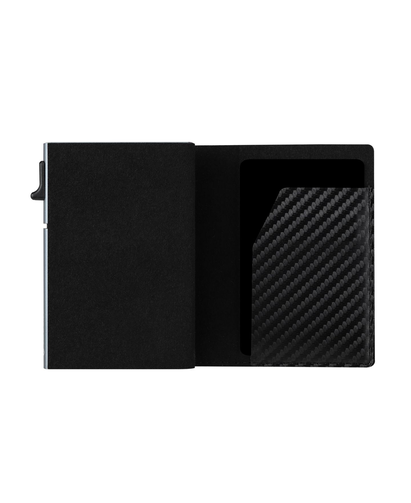 Мужской кошелёк Conceal Plus Card Block Slim RFID Blocking Credit Card Wallet PU Carbon, цвет: Чёрный титановый — фото 3