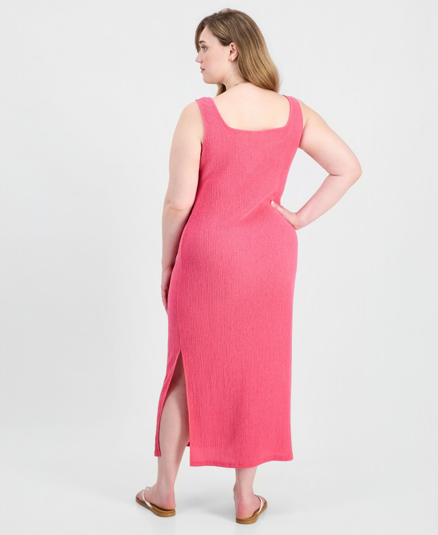 Женское платье FULL CIRCLE TRENDS Trendy Plus Size Square-Neck Maxi, цвет: Фиолетовый — фото 2