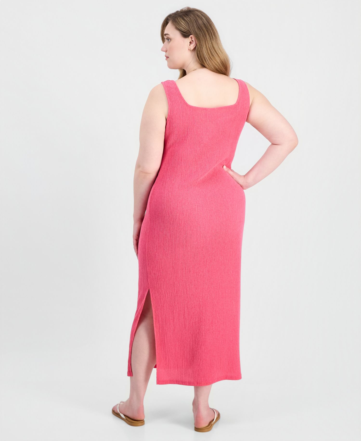 Trendy Plus Size Square-Neck Maxi Dress