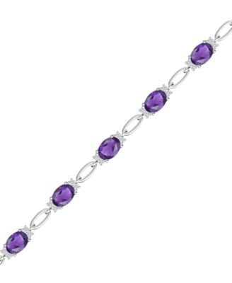 Lab Grown Ruby (8-3/4 ct. t.w.) & Lab Grown White Sapphire (3/4 ct. t.w.) Bracelet in Sterling Silver (Also Available in Multi-Stones)