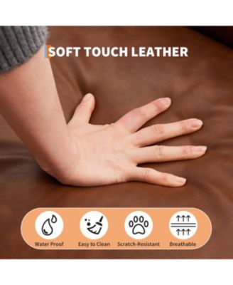 Convertible Futon Sofa Bed, 75.5" Linen Flannel Loveseat Couch Bed With Solid Wood Legs & 700lbs Capacity