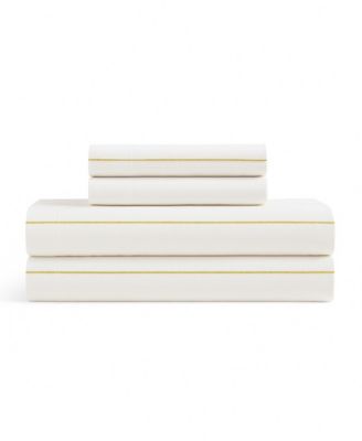 Printed Washed 200-Thread Count Cotton Percale 4-Pc. Sheet Set, King