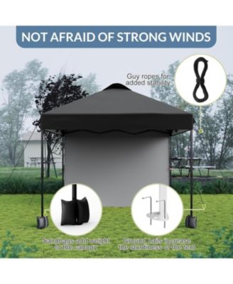 10'x10' Outdoor Canopy Tent with Sidewall, Easy Pop Up with Vented Roof, Outdoor Sun Shade