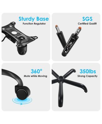 Ergonomic Office Chair, Adjustable Swivel Desk Chair with Headrest and Lumbar Support, Computer Chair for Home Office