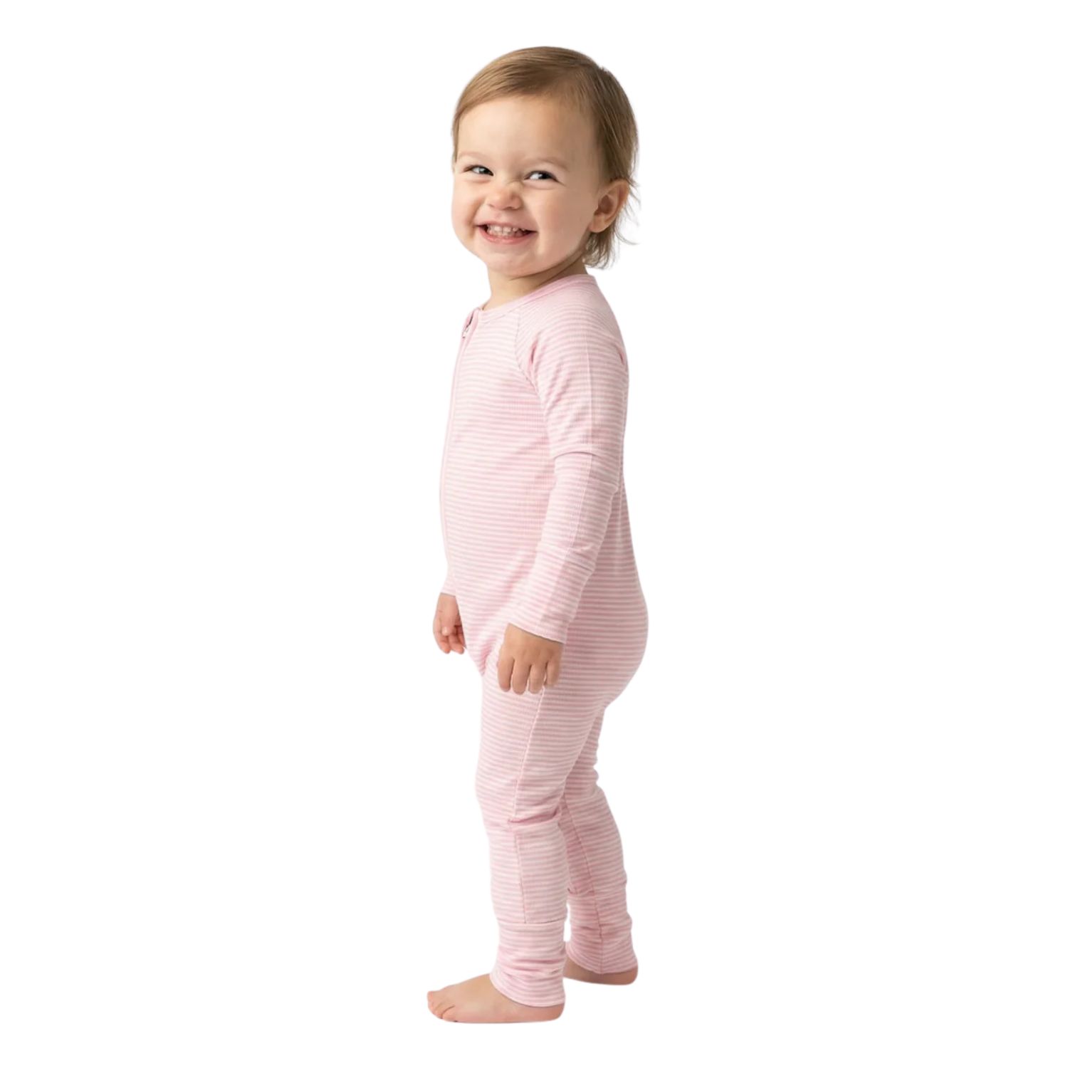 Baby Girls Peony Stripe Bamboo Sleeper
