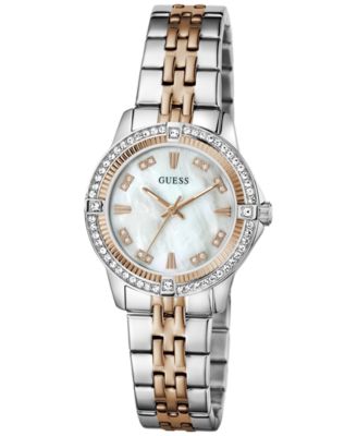 Women's Quartz Glitz Two-Tone Stainless Steel Analog Watch, 32mm