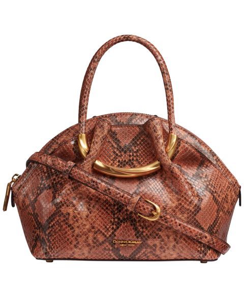 Женская сумка Donna Karan New York Oxford Leather Satchel, цвет: Янтарный