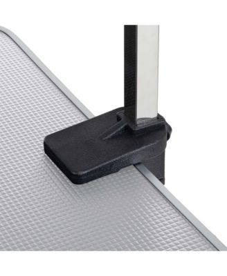 36" Silver Folding Pet Grooming Table with Stainless Steel Frame and Adjustable Arm