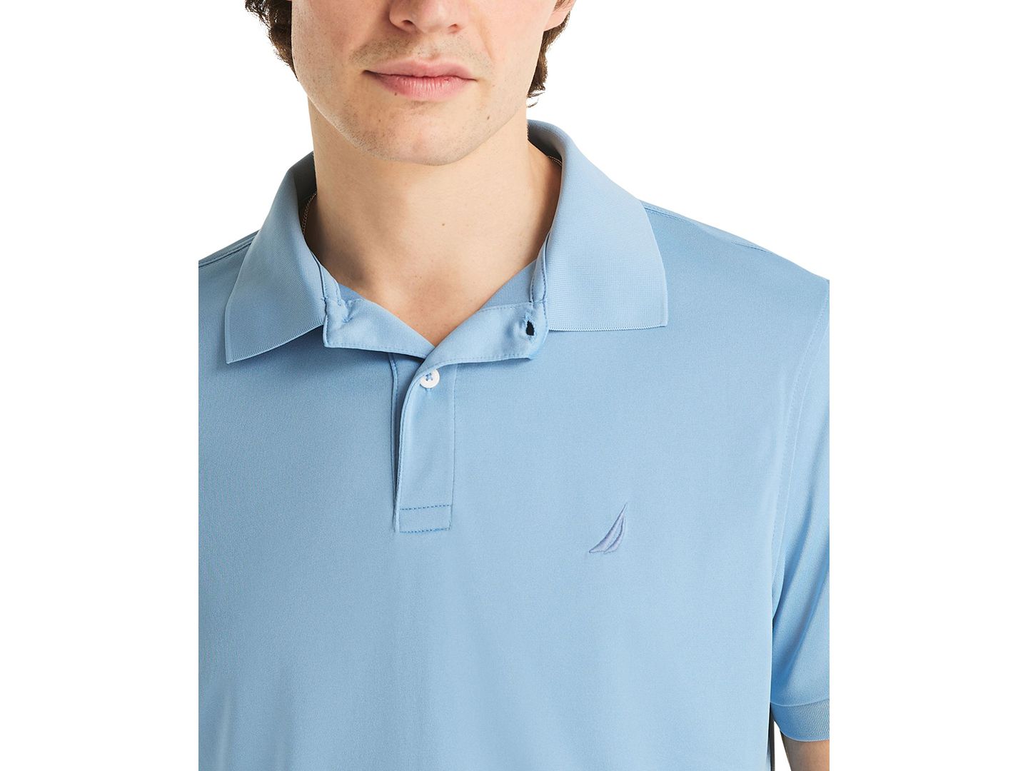 Мужское поло Nautica Classic-Fit Performance Jersey Polo Shirt, цвет: Allure — фото 3