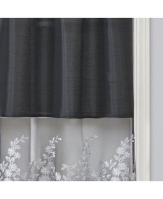 Polyester Bethany Embroidered 3 Piece Kitchen Curtains Tier and Swag Set 60" x 36"