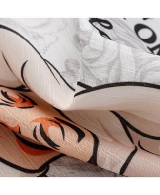 Polyester Cucina Pasta Chef Slub 3 Piece Kitchen Curtains Valance and Tiers Set 52" x 18" Muticolor