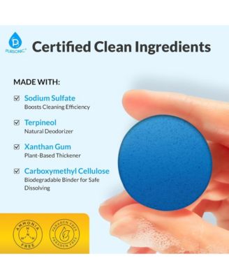 Automatic Toilet Bowl Cleaner Tablets Blue Gel Toilet Tank Cleaners, Septic-Safe Hard Water Ring Stain Remover, Smell Eliminator