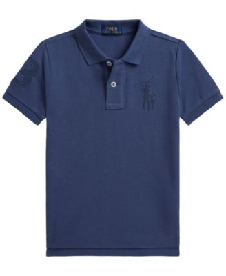 Boys' 2-7 Big Pony Paint-Print Mesh Polo Shirt