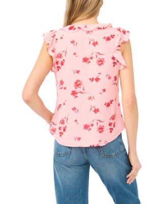 Women's V-Neck Ruffle Blouse