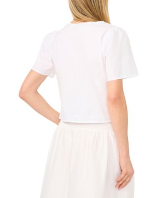 Women's V-Neck Embroidered Blouse