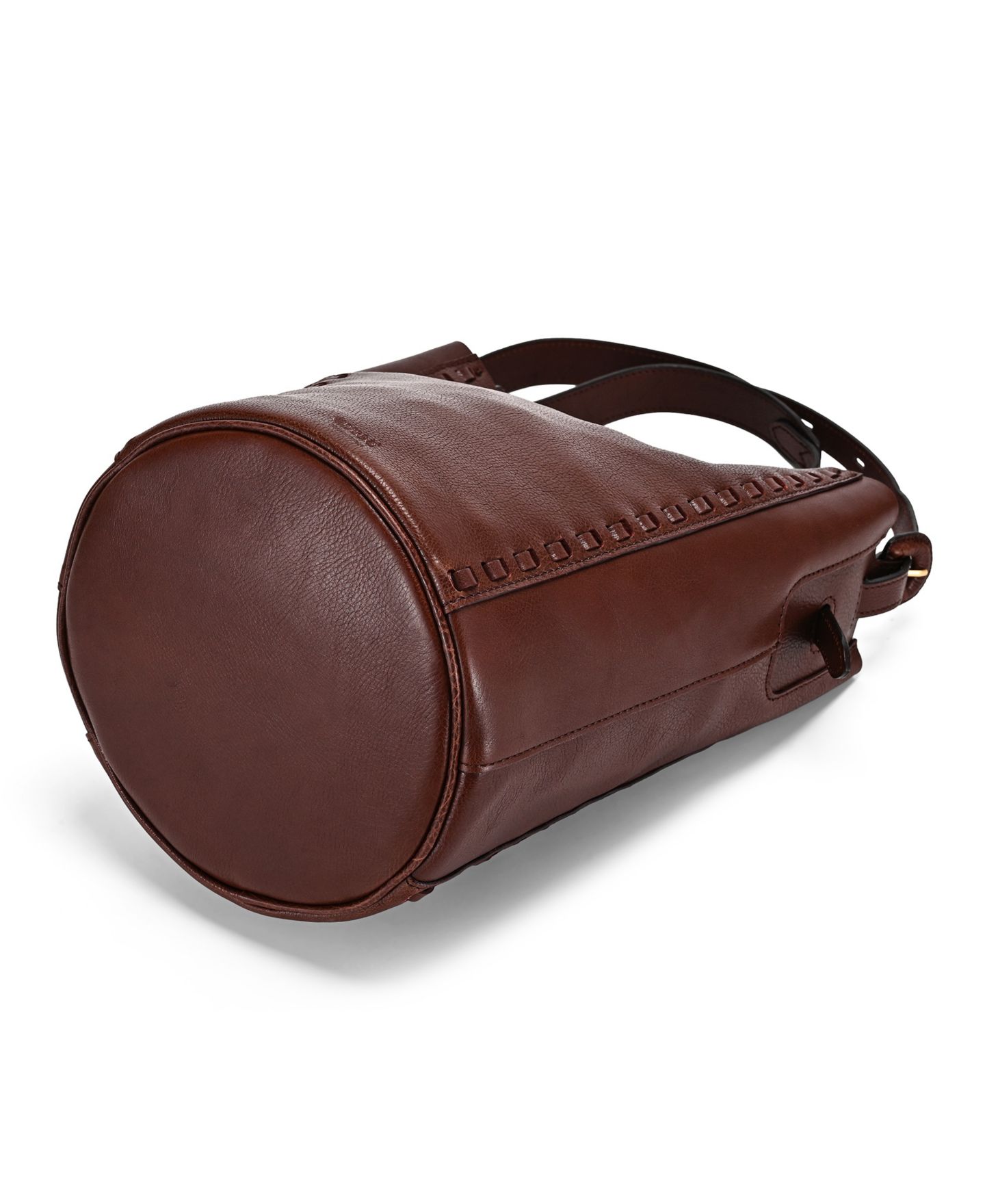 Женская сумка OLD TREND Juniper Small Leather Crossbody Bucket, цвет: Кофейный коричневый — фото 7