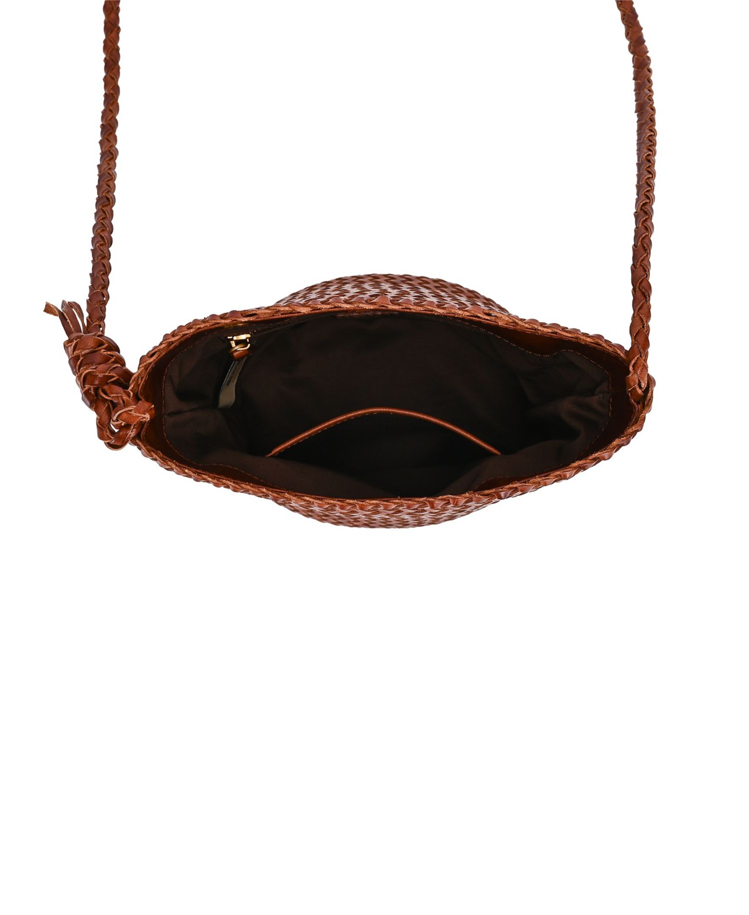 Reed Mini Woven Bucket Crossbody Bag