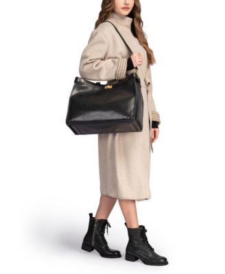 Ixia Jet Set Large Leather Tote Bag