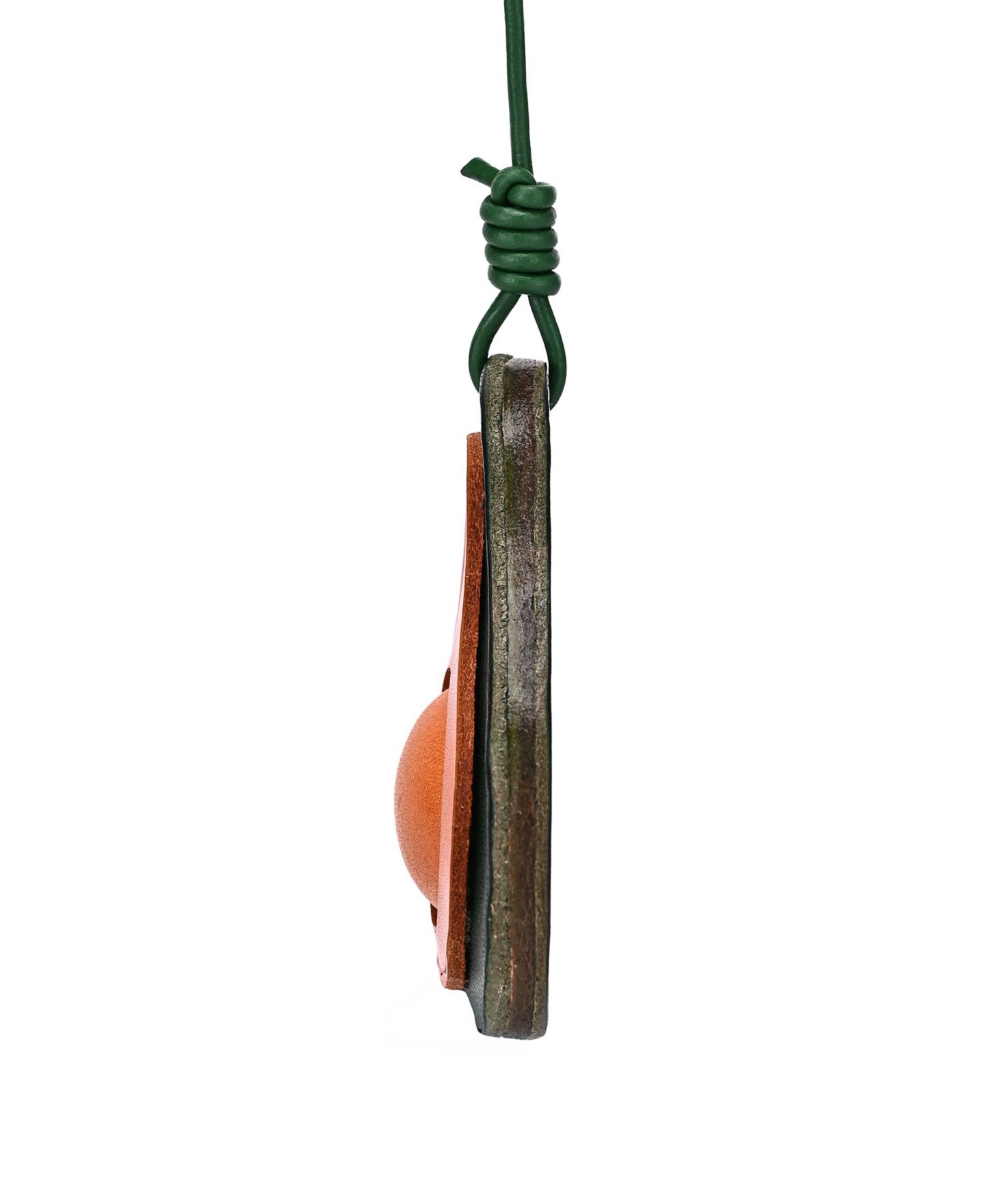 Женский брелок OLD TREND Avo Mini Leather Bag Charm, цвет: Двухцветный зелёный — фото 7